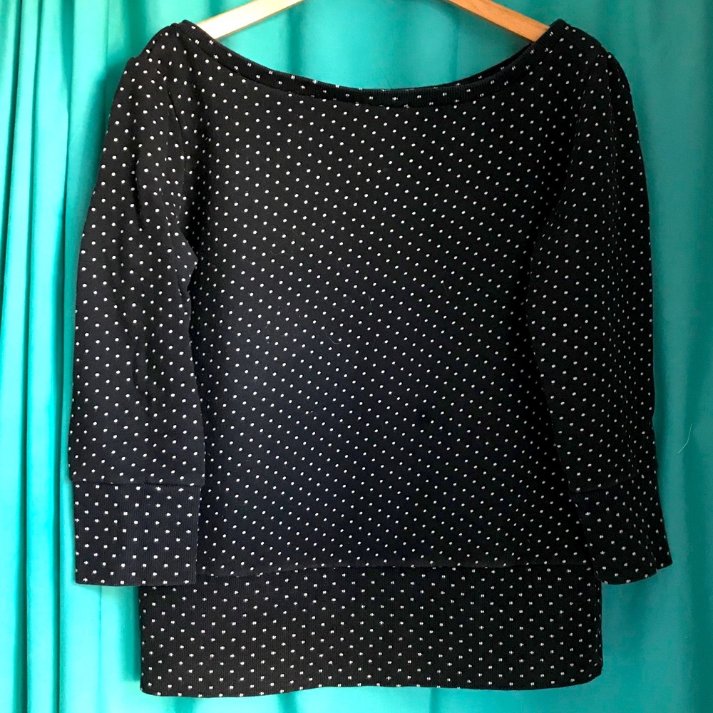 Urban Outfitters black polka dot sweatshirt top m